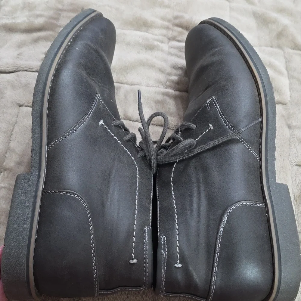 Sonoma Vitalize Ortholite Men's Chukka Boots Dark Gray Laces‎ Casual Sz 11 EUC